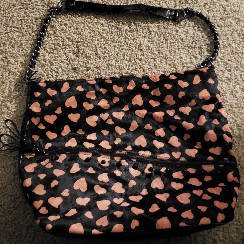 Betsey Johnson pink hearts tote